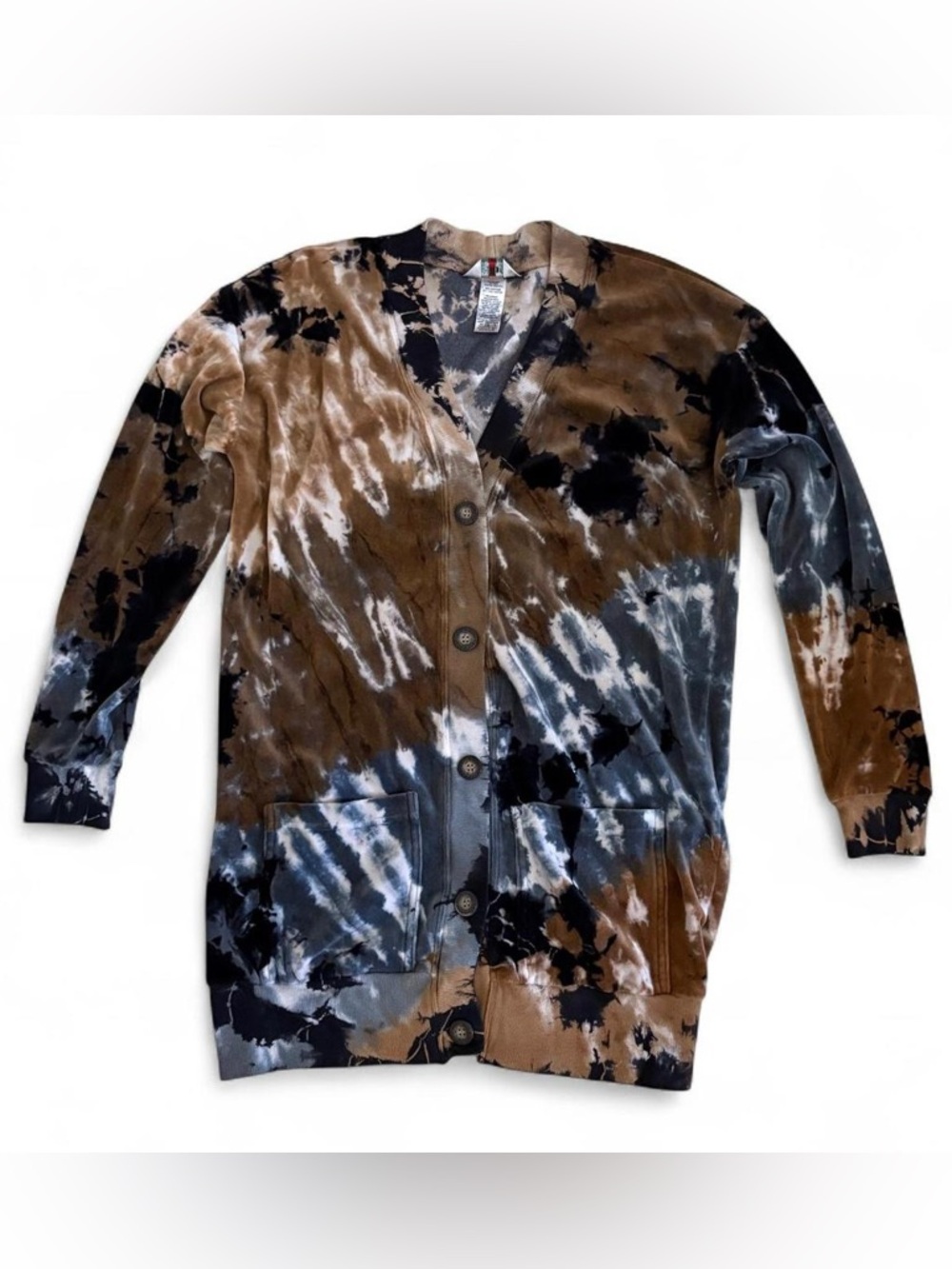 Hard Tail Tie Dye Velour Long Cardigan